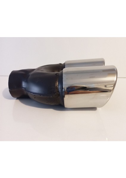 76 Mm. Çiftli Önü Kesik Eşit Paslanmaz Krom (Dual) Egzoz Eksoz Ucu modelleri