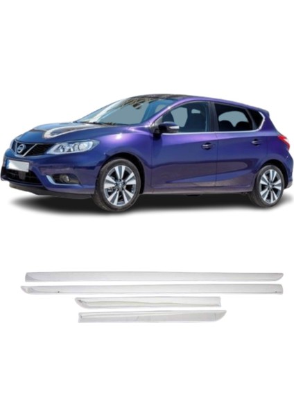 Nissan Pulsar Uyumlu Yan Kapı Çıtası 4 Parça 2016 ve Üzeri Paslanmaz Krom fiyatları