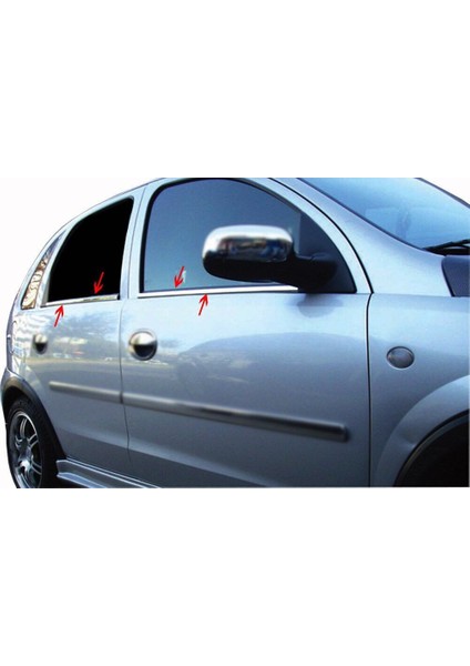 Opel Corsa C Uyumlu Cam Çıtası 4 Parça 2000-2006 Paslanmaz Krom fiyatları