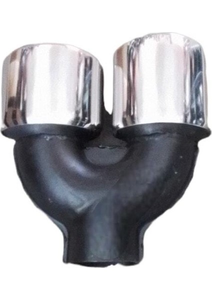 90 Mm. Yassı Içi Boş Sağ Çıkışlı Çiftli Egzoz Ucu 1 Adet