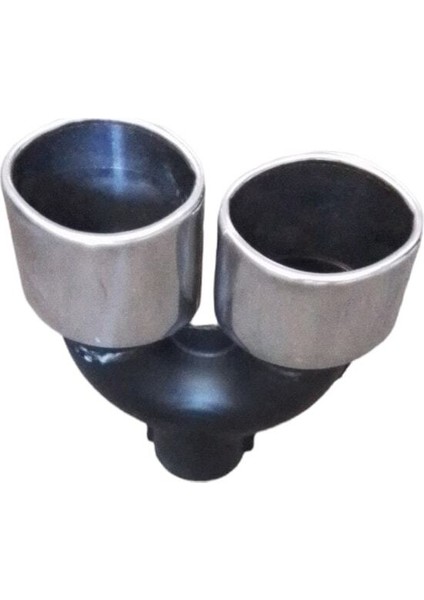 90 Mm. Yassı Içi Boş Sağ Çıkışlı Çiftli Egzoz Ucu 1 Adet fiyatları