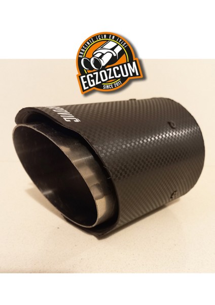 90 Mm. Içi Krom Tekli Siyah Akrapoviç Egzoz Ucu Eksoz--Egzozcum indirimleri