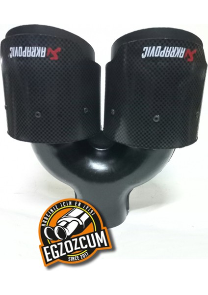 100 Mm. Eşit Kesik Çiftli Karbon Kaplama Akrapoviç Egzoz Ucu Dual Eksoz fiyatları