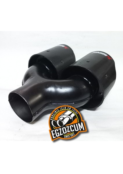 100 Mm. Eşit Kesik Çiftli Karbon Kaplama Akrapoviç Egzoz Ucu Dual Eksoz fırsatları