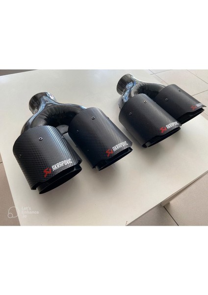 Akrapoviç Çiftli 90 mm Sağ Sol Set Içi Siyah Yerli Egzoz Ucu --Mayuk Dizayn -- fiyatları