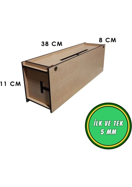 Masa Altı , Duvar, Kablo Kutusu, Kablo Düzenleyici, Kablo Gizleme Organizer - 5 mm Ahşap