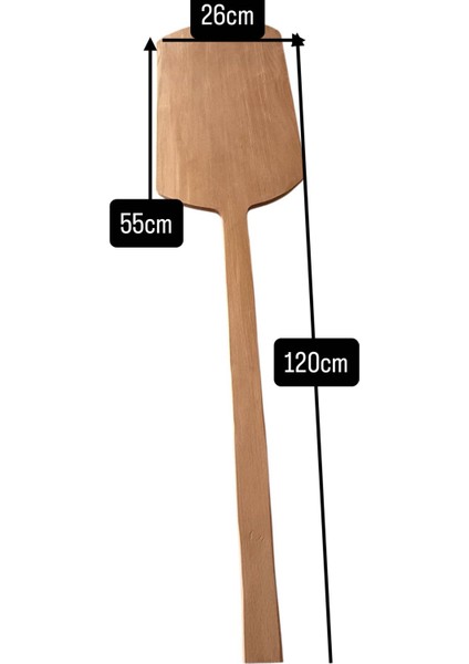Pizzadan Ekmeğe Her Hamur Işine Uyumlu Uzun Saplı Kürek” 26X55-120CM