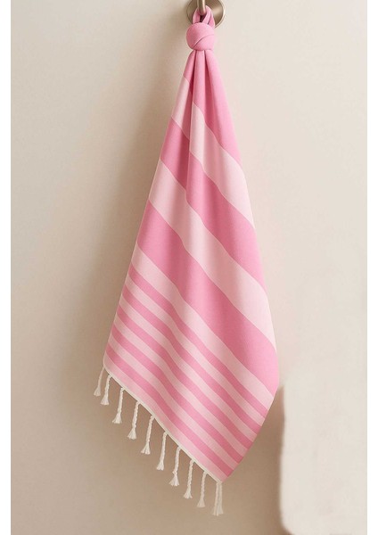 Mimoza Unisex Peştemal Plaj Havlusu 100X180 cm &#37;100 Pamuklu Soft Pembe-Açık Pembe fiyatları