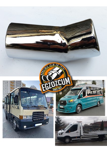 76 Mm. Magirus Egzoz Çıkışı Nikelaj Uç Dirsek Eksoz Ucu Sessiz 1 Adet modelleri