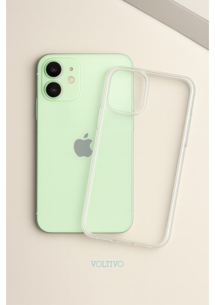 iPhone 12 / 12 Pro - Ultra Ince Şeffaf Sade Silikon Kılıf