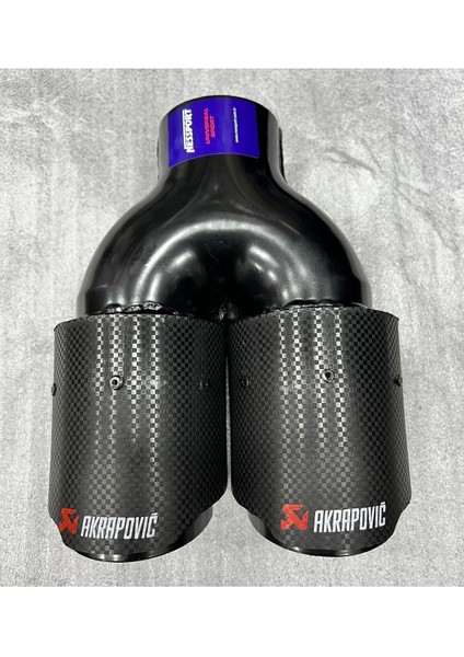 Akrapoviç (Yerli) 76 mm Egzoz Ucu Çiftli Eşit