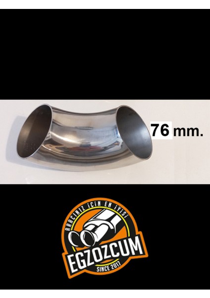 Paslanmaz Krom Dirsek Boru 90° 76 Mm.