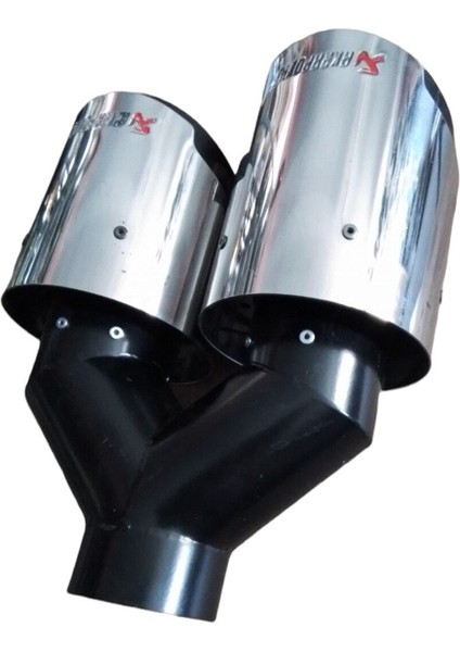 90 mm Dışı Tam Krom Sağ Çıkış Akrapovic Egzoz Ucu Eksoz 1 Adet - Uyumlu-