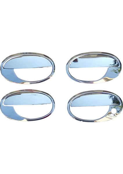 Opel Corsa C Uyumlu Kapı Kolu 4 Parça 2000-2006 Paslanmaz Krom