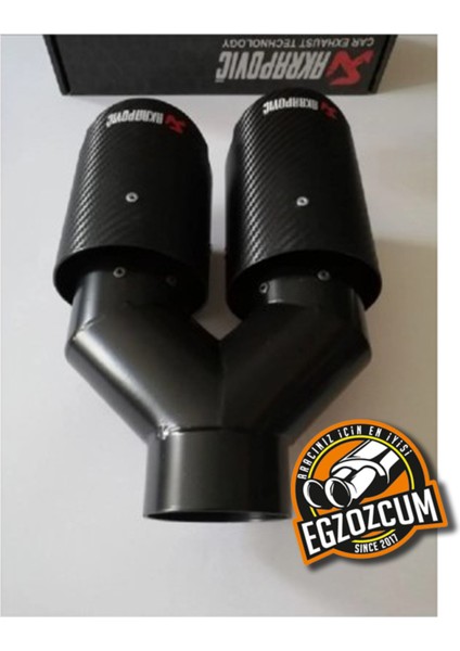 76 mm Çapında Sağ Çıkış Egzoz Başlığı Full Karbon Içi Siyah Akrapoviç