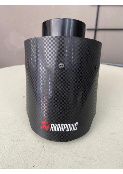 100MM Yerli Akrapoviç Egzoz Ucu Paslanmaz Krom*karbon Kaplama Aynı Gün Stoktan Kargo