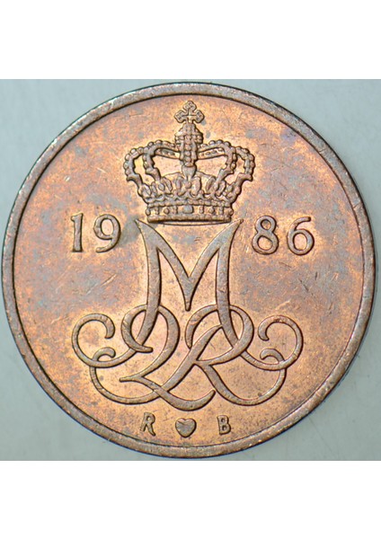 Danimarka 5 Öre 1986 Kraliçe Margareth Dönemi modelleri