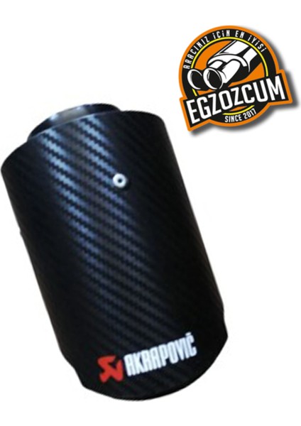 90 mm Akrapoviç Tekli Full Karbon Içi Siyah Egzoz Ucu Eksoz - Egzozcum - fiyatları