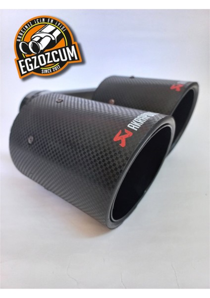 90 Mm. Çiftli Takım Sağ/sol Yuvarlak Dudaklı Karbon Kaplama Akrapovıc Egzoz Eksoz Çıkışı modelleri