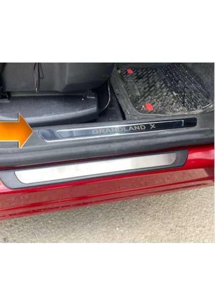 Opel Grandland x Uyumlu Kapı Eşiği 2 Parça 2017-2021 Paslanmaz Krom
