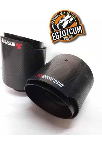 100 Mm. Tekli Siyah Akrapovic Egzoz Ucu Eksoz 1 Adet -- Egzozcum -- modelleri