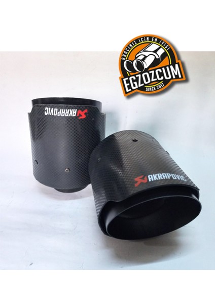 100 Mm. Tekli Siyah Akrapovic Egzoz Ucu Eksoz 1 Adet -- Egzozcum -- indirimleri