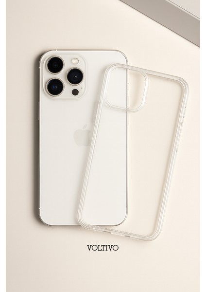 iPhone 13 Pro Max - Ultra Ince Şeffaf Sade Silikon Kılıf