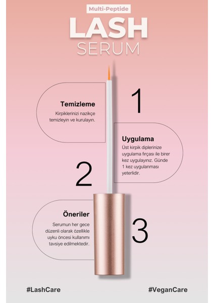 Çoklu Peptitli Kirpik Güçlendirici Serum