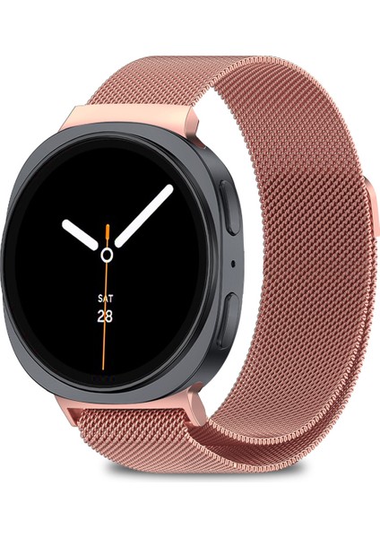 Samsung Galaxy Watch 8 40MM / 44MM / 46MM Classic Uyumlu Milanes Örgü Hasır Metal Kordon