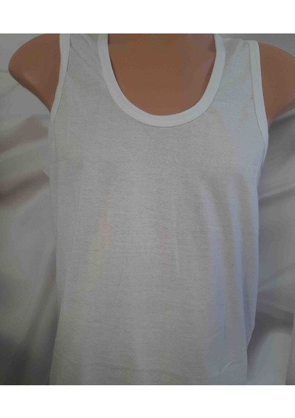 Beyaz %100 Cotton Büyük Beden Rahat Kullanışlı Erkek Atlet