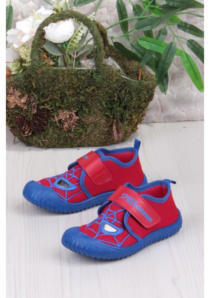 3450 Gz Spıder Anaokulu Kreş Ev Erkek Çocuk Keten Panduf Ayakkabı modelleri
