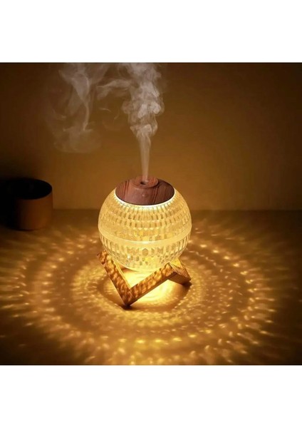 Hava Nemlendirici Buhar Makinesi Hava Nemlendirici Difüzör Gece Lambası Ful LED 350 ml