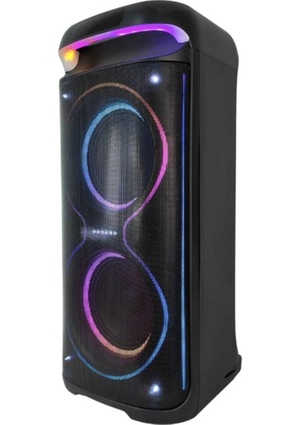 HP-100 2X10'' 2X25CM Kablosuz 1 El Mikrofon Bluetooth Şarjlı Müzik Kutusu fiyatları