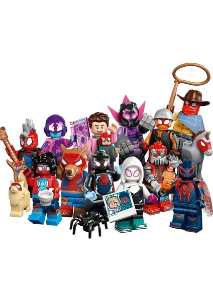 Marvel 71050 Spıder Man Across The Spıder Verse Minifigür 12'li Tam Set Spıderman Örümcek Adam