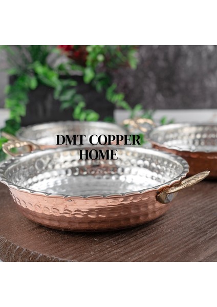 Bakır Kahvaltılık Tabak Tava Model Mini 3'lü Set Kırmızı indirimleri