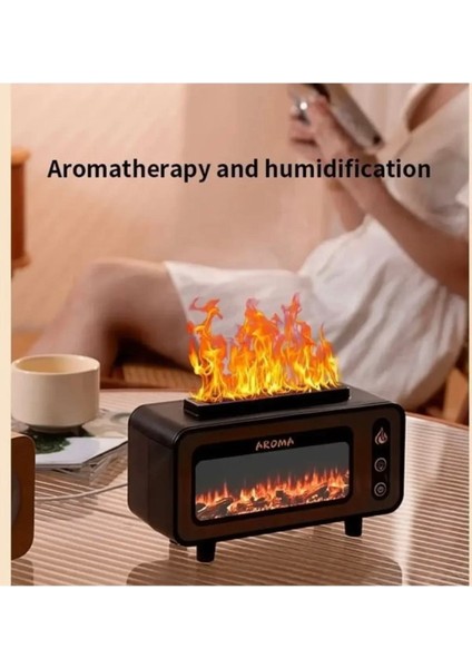 Hava Nemlendirici Buhar Makinası Difüzör 7 Renkler LED Ultrasonik Aroma Esansiyel Yağı Alev modelleri