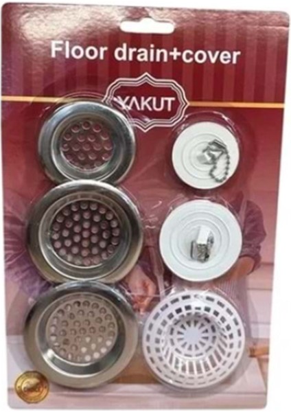 6'lı Banyo,mutfak Küvet,lavabo Gider Tıkaç Süzgeç Seti