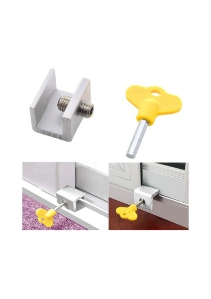 Ayarlanabilir Sürgülü Çekmeli Kapı Pencere Cam Balkon Kilidi - Vidalı Kilit fiyatları