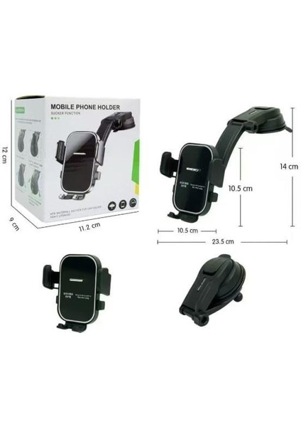 Torpido Üstü Vakumlu Araç Telefon Tutucu Ayarlanabilir Uzun Kollu CM-255 modelleri