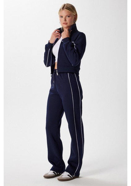 Kadın Lexi Içi Polarlı Şeritli Lacivert Alt Üst Eşofman Takımı fiyatları