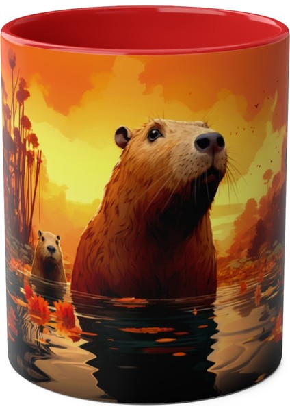 Su Samuru Temalı Baskılı Kupa Bardak