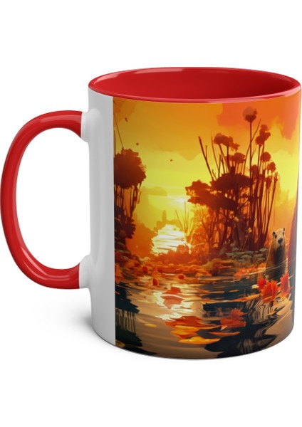 Su Samuru Temalı Baskılı Kupa Bardak modelleri