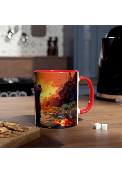 Su Samuru Temalı Baskılı Kupa Bardak