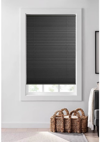 Karartma Blackout Plise Perde Antrasit, Yanmaz ve Antialerjik Kumaş Katlanır Cam Balkon Pvc Pencere Perdesi fiyatları