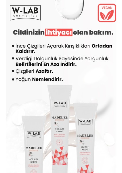 W Lab Madeleb Arnica Montana Özlü Morluk ve Şişlik Karşıtı Göz Altı Kremi 20 ml – Hediyelik Ambalaj modelleri