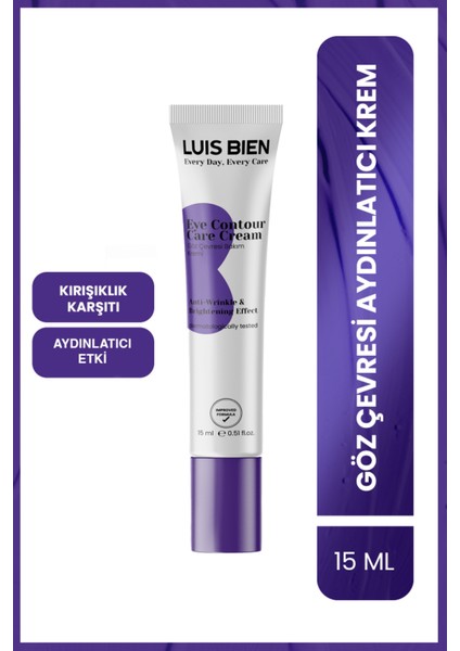 Göz Çevresi Kremi 15 ml – Kırışıklık Karşıtı ve Aydınlatıcı, Tüm Cilt Tiplerine Uygun, Dermatolojik Onaylı fırsatları