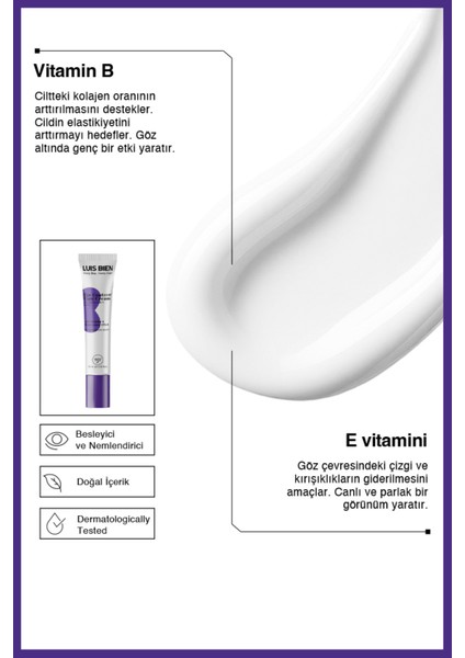 Göz Çevresi Kremi 15 ml – Kırışıklık Karşıtı ve Aydınlatıcı, Tüm Cilt Tiplerine Uygun, Dermatolojik Onaylı indirimleri