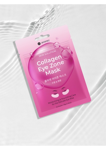 Kolajen Destekli Göz Çevresi Maskesi 30 Adet – Yoğun Nemlendirme ve Parlaklık Veren Skin Solution Set