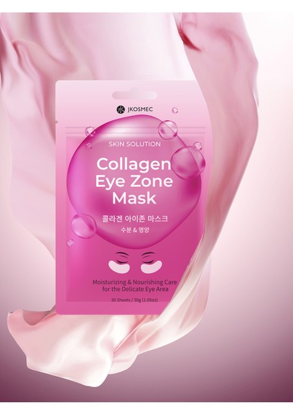 Kolajen Destekli Göz Çevresi Maskesi 30 Adet – Yoğun Nemlendirme ve Parlaklık Veren Skin Solution Set