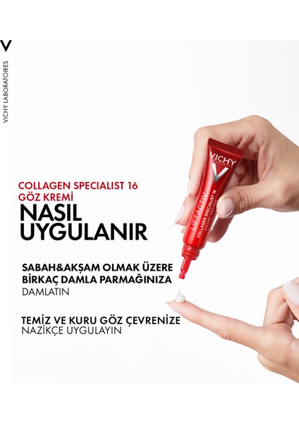 Liftactiv Collagen Specialist Göz Çevresi Kremi 15 ml – Yaşlanma Karşıtı, Sıkılaştırıcı ve Kolajen Destekli Bakım
